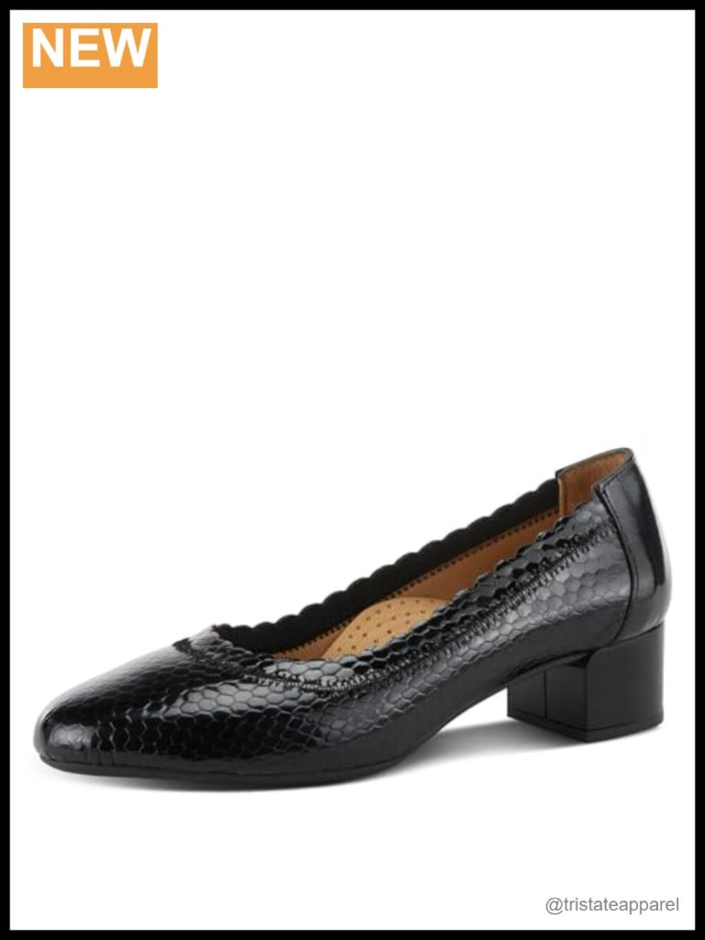 Spring Step Ahmeria Leather Slip-On Heeled Pump Almond Toe